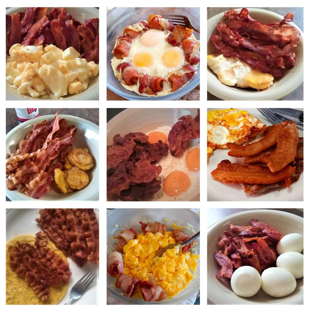 Bacon and eggs collage / all photos by Nicole Adams